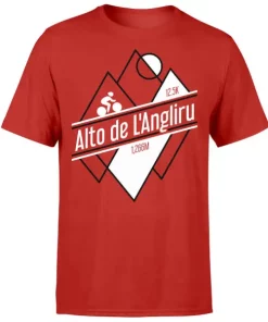 No Brand Alto De L'Angliru Men's Red T-Shirt