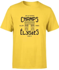 The Broom Wagon Champs Elysees Winner Men's T-Shirt - Yellow