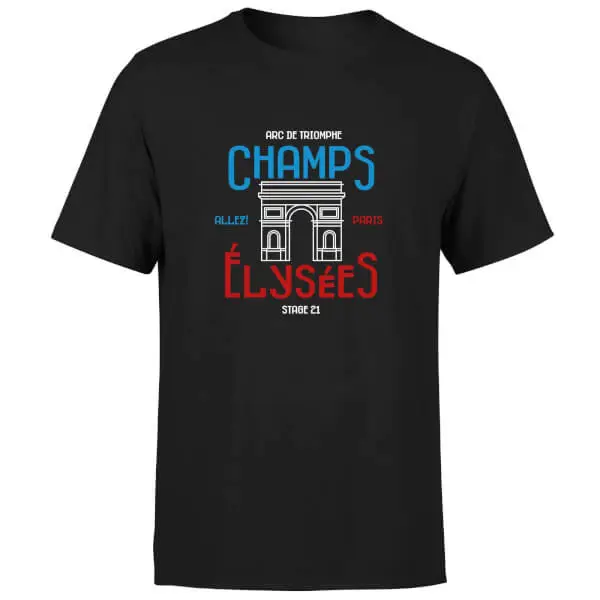 The Broom Wagon Champs Elysees Men's T-Shirt - Black 1 The Broom Wagon Champs Elysees Men's T-Shirt - Black