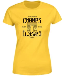 The Broom Wagon Champs Elysees Winner Women's T-Shirt - Yellow