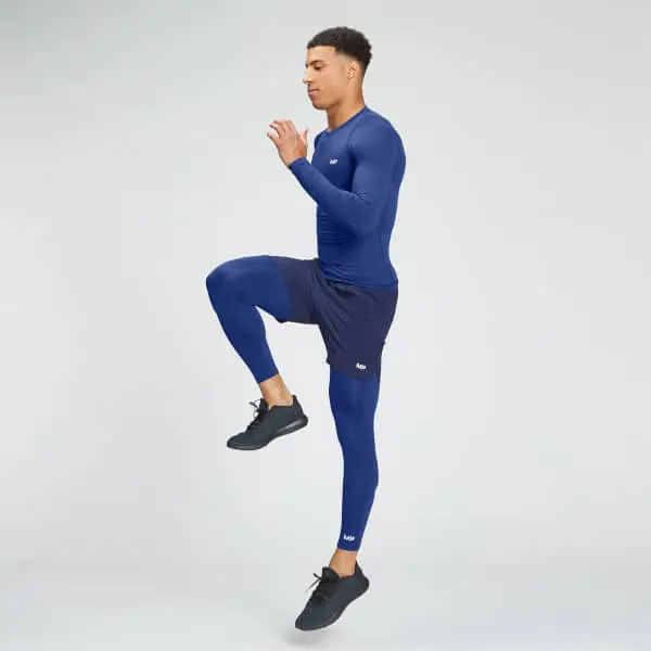 MP Men's Training Long Sleeve Baselayer - Intense Blue 2 MP Men's Training Long Sleeve Baselayer - Intense Blue - Image 2
