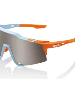 100% Speedcraft Sunglasses With HiPER Silver Mirror Lens - Soft Tact Two Tone