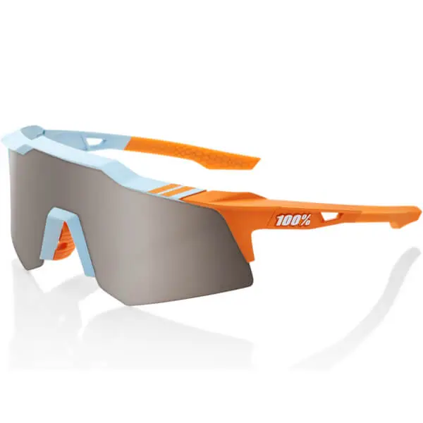 100% Speedcraft XS With HiPER Silver Mirror Lens - Soft Tact Two Tone