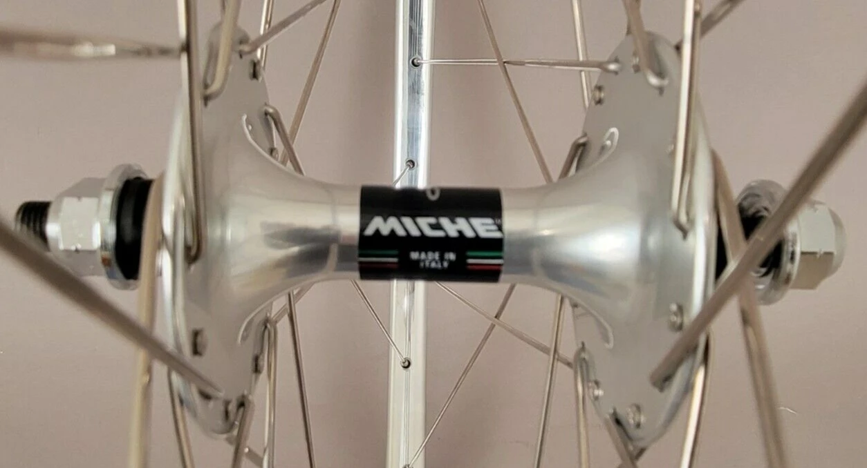 H Plus Son H + PLUS SON TB14 Silver MICHE Track Hubs Fixed Gear Wheels Wheelset FX/FX 32H - Image 6