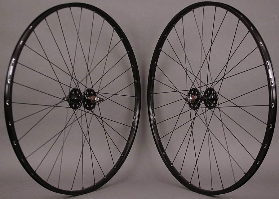 H Plus Son H + PLUS SON TB14 HARD ANO Black Forumula Track Fixed Gear Hubs Wheelset