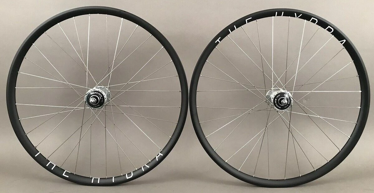 H Plus Son Hydra Track Fixed Gear Bike Wheelset Dura Ace 7600 High Flange Hubs