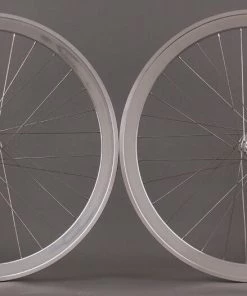 H Plus Son H Plus + Son SL42 Polished Silver Singlespeed Track Fixed Gear Bike Wheelset 32H