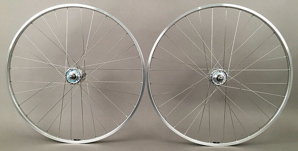 H Plus Son H + Son TB14 Silver Fixed Gear Track Bike SingleSpeed Wheelset Suzue Promax Hubs