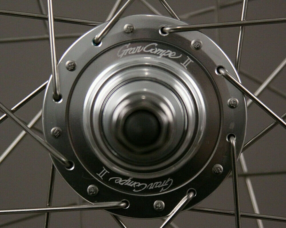 H Plus Son H + Son Archetype Silver Fixed Gear Gran Compe Track Hubs Wheels Dt Competition - Image 7