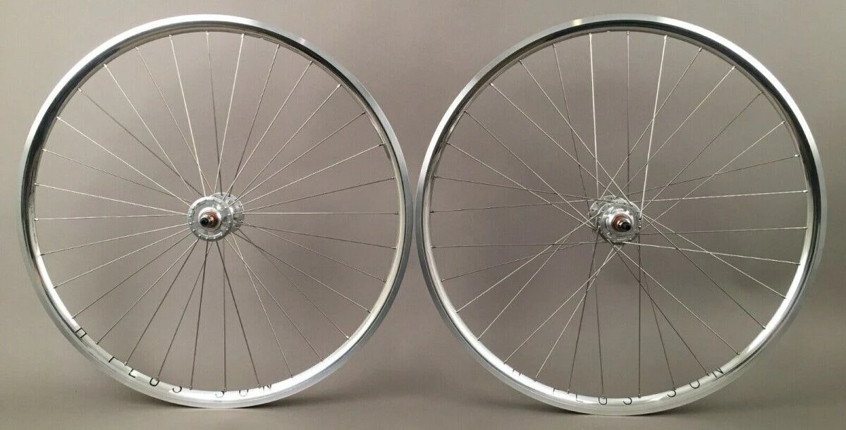 H Plus Son Archetype Polished SILVER 32h Fixed Gear Track Bike Wheelset