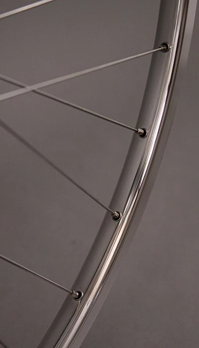 H Plus Son TB14 Silver Rims Fixed Gear Track Bike SingleSpeed Wheelset Wheels - Image 5