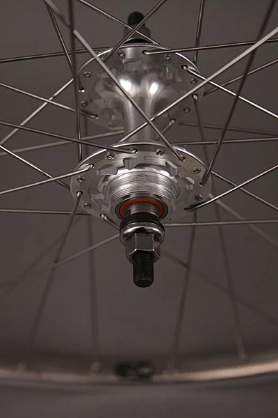 H Plus Son TB14 Silver Rims Fixed Gear Track Bike SingleSpeed Wheelset Wheels - Image 7