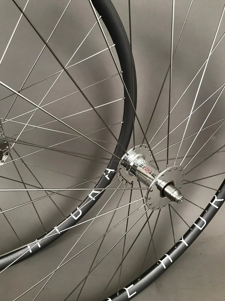 H Plus Son H + Plus Son Hydra Grey Rims Track Fixed Gear Bike Wheelset Phil Wood Hubs 32h - Image 3