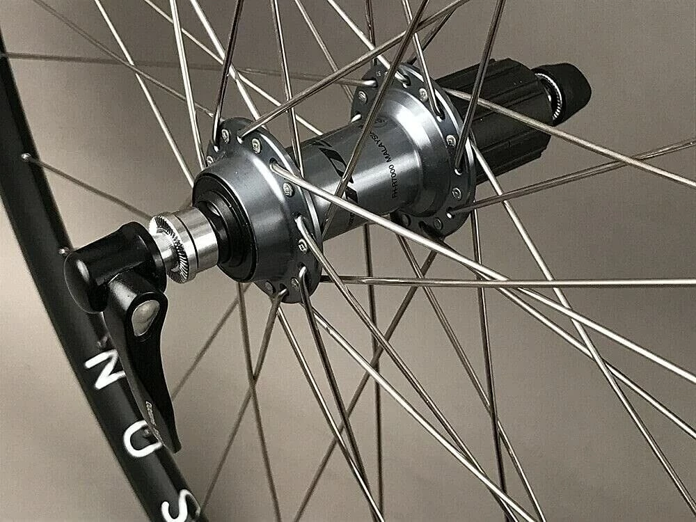 H Plus Son Archetype Black Rims Shimano 105 Hubs Road Bike Wheelset 36 Spoke - Image 5