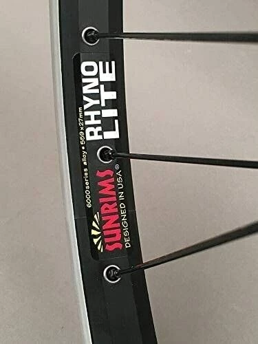 Sun Rims Sun Rhyno Lite 26" Mountain Touring Bike Wheels Shimano Deore Rim Brake Hubs 36h - Image 3