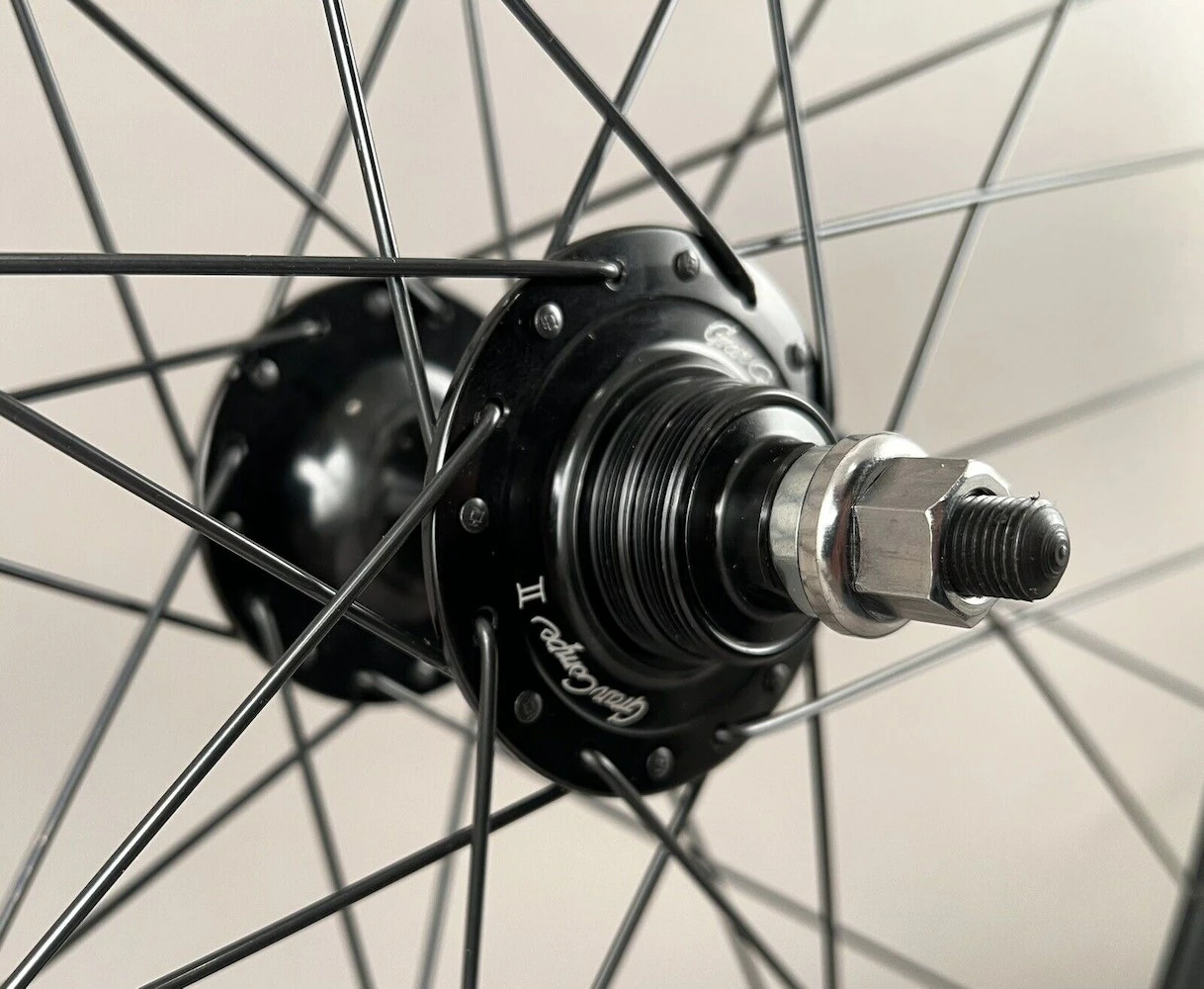 H Plus Son H PLUS + SON SL42 BLACK FIXED GEAR Track WHEELSET GRAN COMPE HUBS - Image 7