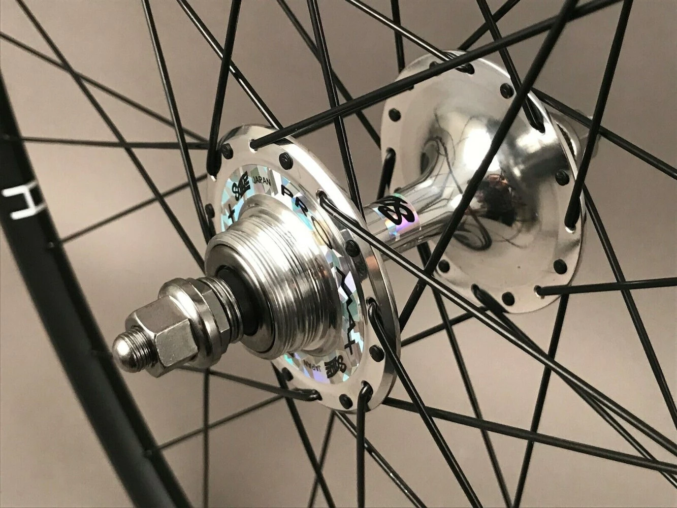 H Plus Son H + Son Archetype Black Rims Suzue Hubs Single Speed Track Bike Wheelset 36h - Image 8