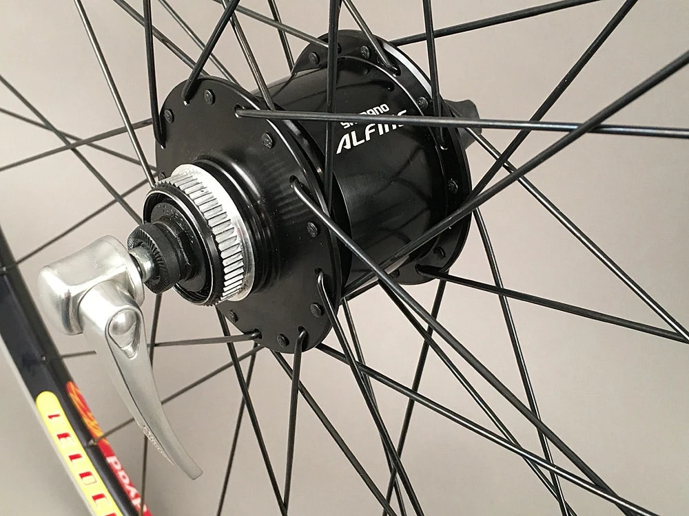 Black Heavy Duty Velocity Dyad 700c Shimano Hubs Dynamo Front 2020 - Image 4