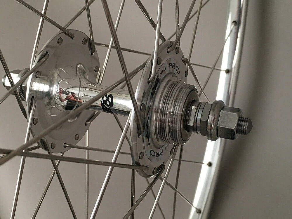 H Plus Son H + Son TB14 Silver Fixed Gear Track Bike SingleSpeed Wheelset Suzue Promax Hubs - Image 6