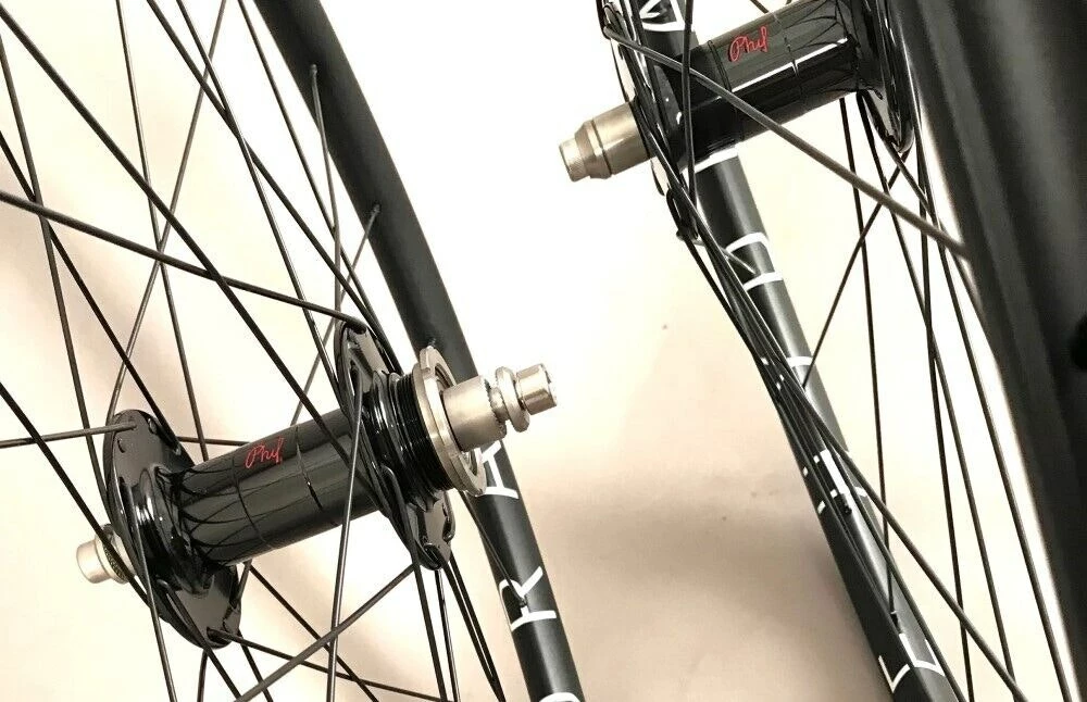 H Plus Son H + Plus Son Hydra Grey Rims Track Fixed Gear Bike Wheelset Phil Wood Hubs 28h - Image 2